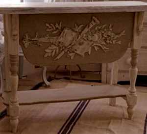 3 Foot Handmade Bespoke Antique PIne Painted Server Console Table