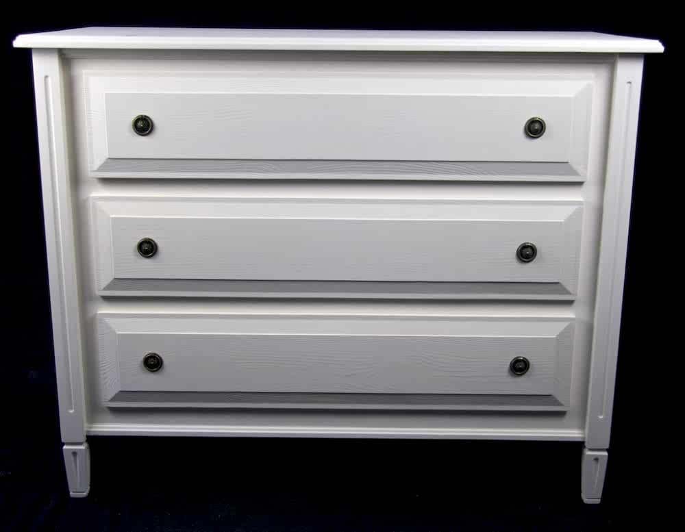 Handmade Bespoke Gustavian 3 Drawer Commode Tallboy Drawers