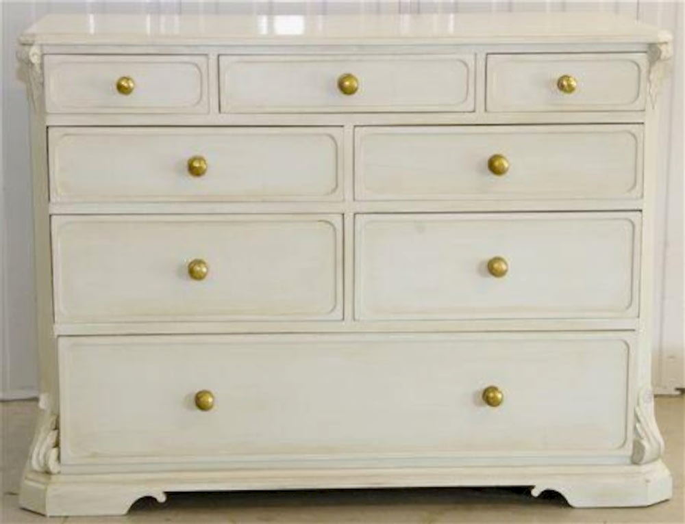 Handmade Bespoke Gustavian 8 Drawer Commode Tallboy Drawers