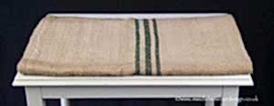 treble green stripe grain sack
