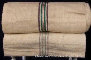2 purple 2 green red antique hemp linen roll
