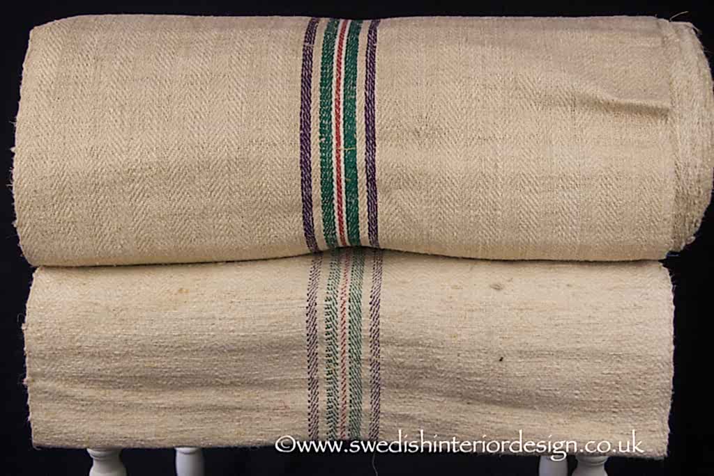 2 purple 2 green red antique hemp linen roll