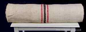 red black antique hemp linen roll