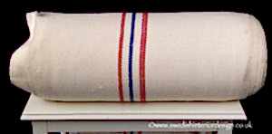 2 red 1 blue light antique hemp linen roll