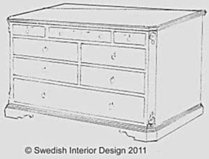 8 drawer bespoke gustavian commode