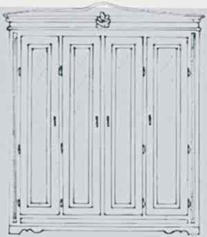 bespoke 4 door gustavian mirror armoire 2