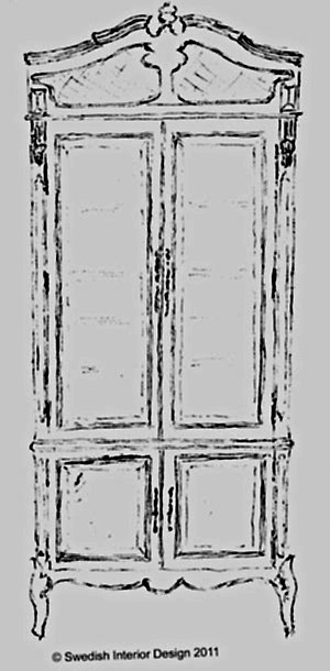 Cab 97 Gustavian Carved Handmade Linen Press