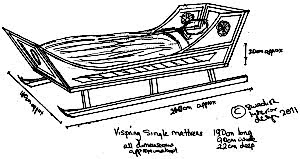 Bed 90 Bespoke Handmade Childs Speed Sleigh Bed