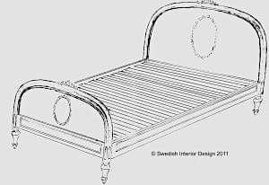 BED 62 Bespoke Oak Wreath Motif Carved Bed