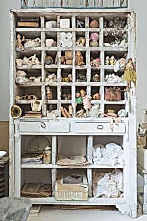 Cab 144 Antique Wood Box Dresser