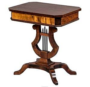 biedermeier antique lyre table