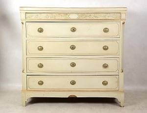 DR20 Antique Swedish Gustavian Painted Chest of Drawers