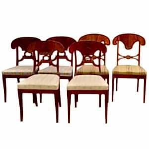 antique biedermeier swedish dining chairs 2