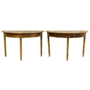 antique gustavian swedish demi lune table kurbits