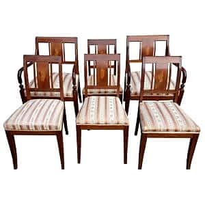 antique biedermeier art deco swedish dining chairs 1