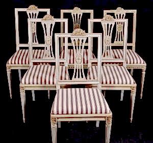 1900s lindome swedish gustavian dining chairs set of 6