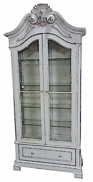 cab 93 1800s gustavian white virtine display cabinet armoire linen press