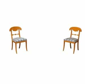 ch84 pair swedish antique biedermeier dining chairs