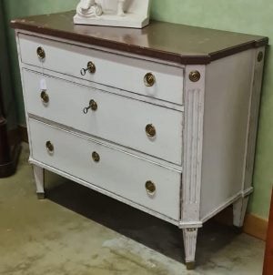 43DR antique gustavian drawers marble top