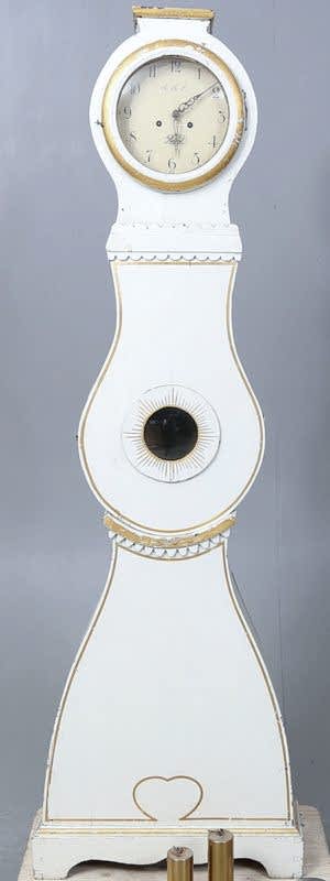 233MC white antique 1800s mora clock