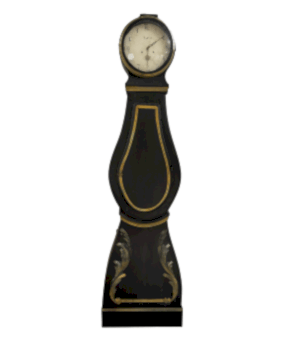 mc251 1800s black crown antique swedish mora clock