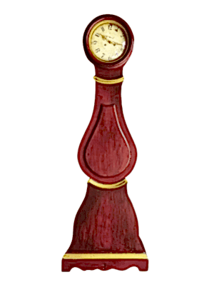 252MC 1800s burgundy gold mora clock