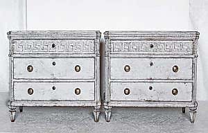 DR61 antique swedish gustavian pair of drawers 1850