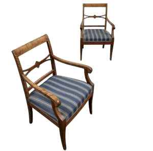CC36 antique swedish biedermeier carver chairs