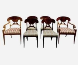 Biedermeier Dining Chairs Swedish Set of 6 CH103
