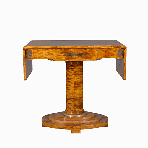 antique swedish biedermeier dropleaf table marquetry inlay