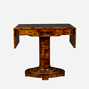 antique swedish biedermeier dropleaf table marquetry inlay
