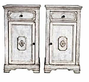 Pair Swedish antique bedside chest of drawers C 1870 gustavian DR64