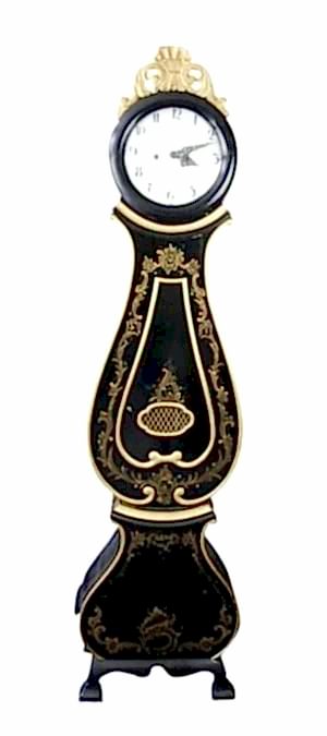 mc300 1800s black crown antique swedish mora clock