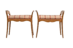biedermeier foot stools banquets 1800s FS1