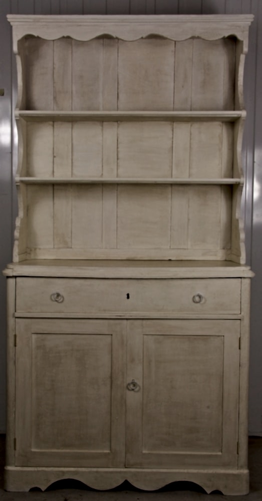 Handmade Bespoke White Folk Art Country Dresser