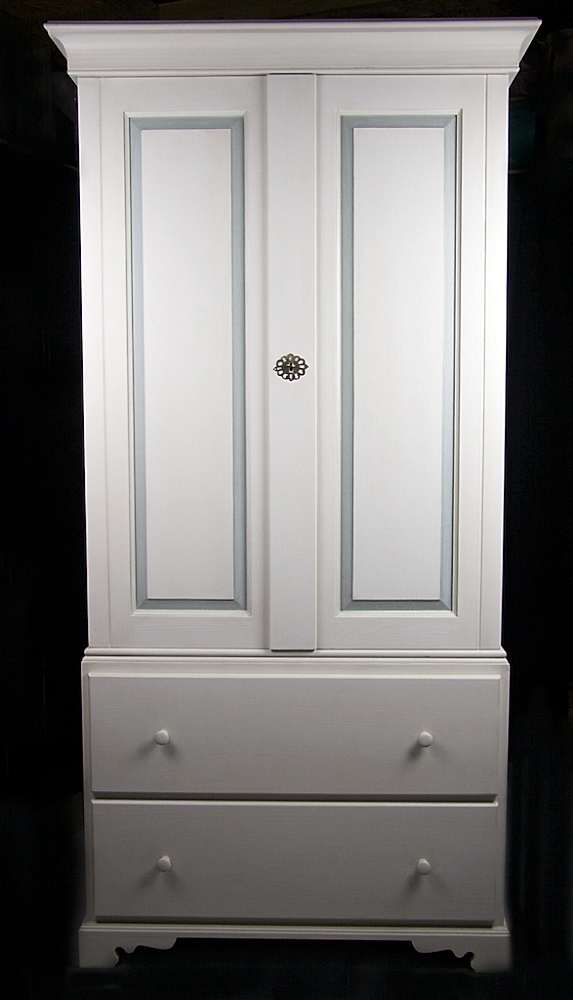 Handmade Bespoke Narrow 2 Door Gustavian Armoire