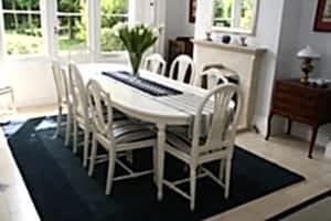We specialise in repainting mixed sets of Gustavian Chairs